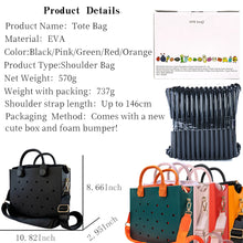 Charger l'image dans la galerie, EVA Large Leather Shoulder Bag Handbag Tote Bag Storage for Women Casual Waterproof Beach Bag Hole Fit Charm Fashion Storage Bag