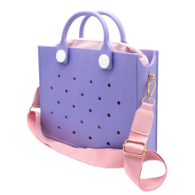 Charger l'image dans la galerie, EVA Large Leather Shoulder Bag Handbag Tote Bag Storage for Women Casual Waterproof Beach Bag Hole Fit Charm Fashion Storage Bag