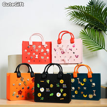Charger l'image dans la galerie, EVA Large Leather Shoulder Bag Handbag Tote Bag Storage for Women Casual Waterproof Beach Bag Hole Fit Charm Fashion Storage Bag